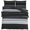 Black and White Duvet Cover Set - 200x200 cm Cotton