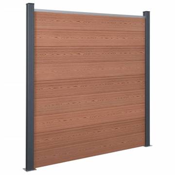 Fence Panel Set Brown 872x186 cm WPC | Durable Garden Fence