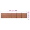 Fence Panel Set Brown 872x186 cm WPC | Durable Garden Fence