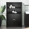 Bathroom Cabinet BERG Black 69.5x34x110 cm Solid Wood Pine Colour black Size 69.5 x 34 x 110 cm Number of 1 