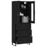 Stylish Highboard Black - 69.5x34x180 cm | HipoMarket