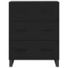 Stylish Highboard Black - 69.5x34x180 cm | HipoMarket