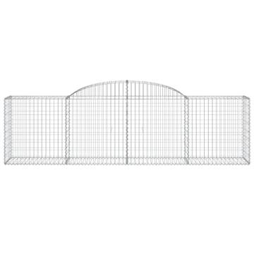 Arched Gabion Baskets (6 pcs) - Galvanised Iron | HipoMarket