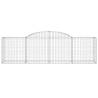 Arched Gabion Baskets (6 pcs) - Galvanised Iron | HipoMarket