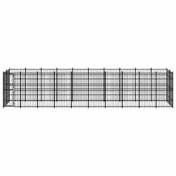 Durable Outdoor Dog Kennel Steel 18.43 m² - Hipomarket