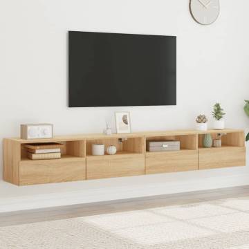 Sonoma Oak TV Wall Cabinets - Space-Saving & Stylish | HipoMarket