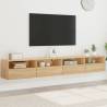 TV Wall Cabinets 2 pcs Sonoma Oak 100x30x30 cm Engineered Wood Colour sonoma oak Quantity in Package 2 Width 100 cm 