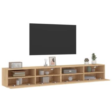 Sonoma Oak TV Wall Cabinets - Space-Saving & Stylish | HipoMarket