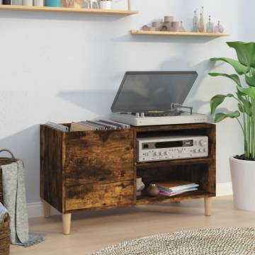 Record Cabinet Smoked Oak - Stylish Vinyl Storage | HipoMarket