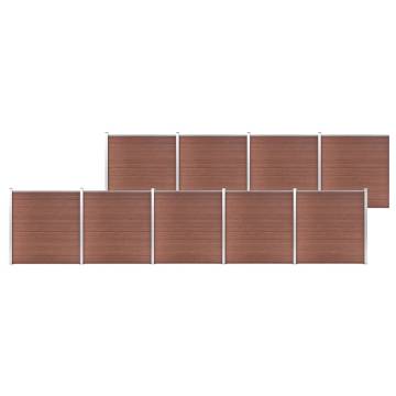 Garden Fence WPC 1564x186 cm Brown - Durable & Stylish