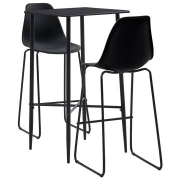 Stylish 3 Piece Bar Set - Plastic Black for Modern Homes