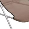 Folding Beach Chairs 2 Pcs - Brown Textilene & Steel