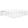 Durable Dog Kennel Silver 25.41 m² Steel - Outdoor Play Paradise