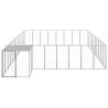 Durable Dog Kennel Silver 25.41 m² Steel - Outdoor Play Paradise