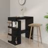 Bar Table with Storage Rack Black 100x50x101.5 cm Engineered Wood Colour black Quantity in Package 1 