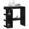 Bar Table with Storage Rack - Black, Modern Design