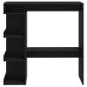 Bar Table with Storage Rack - Black, Modern Design