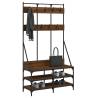 Clothes Rack with Shoe Storage - Brown Oak | Hipomarket