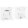 Stylish Wall Mounted Cabinets - 2 pcs White Engineered Wood