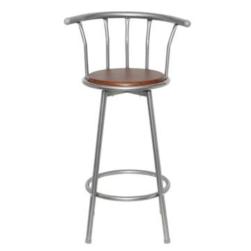 Trendy Bar Stools Set - 2 pcs Brown Steel | HipoMarket