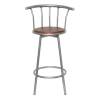 Trendy Bar Stools Set - 2 pcs Brown Steel | HipoMarket