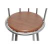 Trendy Bar Stools Set - 2 pcs Brown Steel | HipoMarket