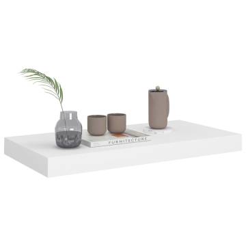 Floating Wall Shelf White 50x23x3.8 cm MDF - Stylish Display