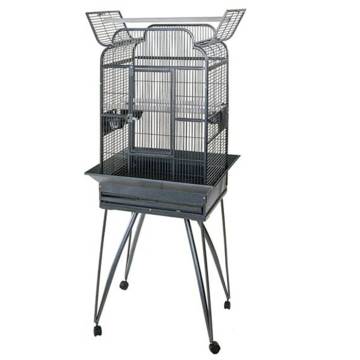 Strong Parrot Cage Villa Andrea Silverstone Grey - 68x55x160 cm