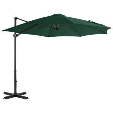 Cantilever Umbrella with Aluminium Pole - Green 300 cm