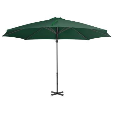 Cantilever Umbrella with Aluminium Pole - Green 300 cm