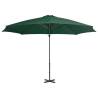 Cantilever Umbrella with Aluminium Pole - Green 300 cm