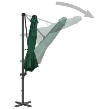 Cantilever Umbrella with Aluminium Pole - Green 300 cm