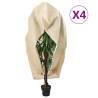 Plant Fleece Covers with Zip 4 pcs 70 g/m² 1.55x1.55 m Colour beige Size 1.55 x 1.55 m Quantity in Package 4 