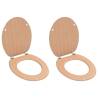 WC Toilet Seats 2 pcs with Lids MDF Bamboo Design Quantity in Package 2 Design bamboo Soft close no 