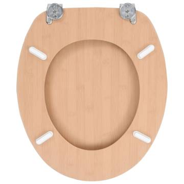 WC Toilet Seats 2 pcs with Lids - Bamboo Design | HipoMarket