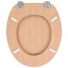 WC Toilet Seats 2 pcs with Lids - Bamboo Design | HipoMarket