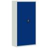 Light Grey & Blue File Cabinet - Durable Steel Office Storage