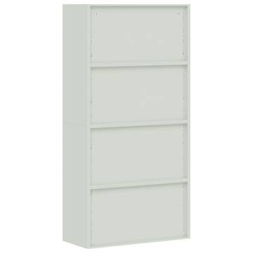 Light Grey & Blue File Cabinet - Durable Steel Office Storage