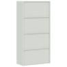 Light Grey & Blue File Cabinet - Durable Steel Office Storage