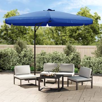 Outdoor Parasol with Steel Pole 300 cm - Azure Blue