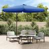 Outdoor Parasol with Steel Pole 300 cm Azure Blue Colour blue Quantity in Package 1 