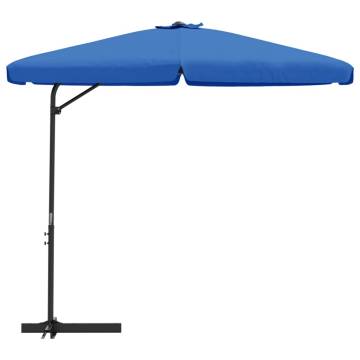 Outdoor Parasol with Steel Pole 300 cm - Azure Blue