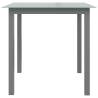 Light Grey Garden Table - Stylish Aluminium & Glass Design