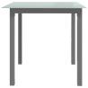 Light Grey Garden Table - Stylish Aluminium & Glass Design