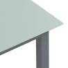 Light Grey Garden Table - Stylish Aluminium & Glass Design