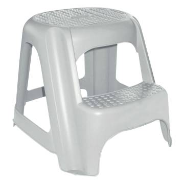 Curver 2-Step Step Stool in Grey - Safe & Durable | Hipomarket