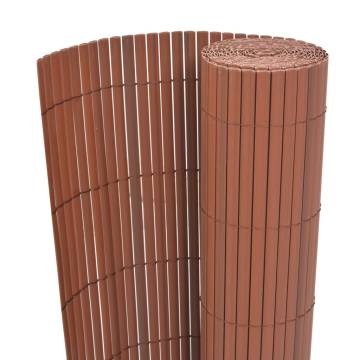 Double-Sided Garden Fence PVC 90x300 cm - Brown | HipoMarket