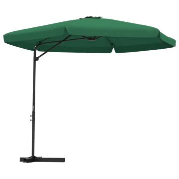 Outdoor Parasol with Steel Pole - 300 cm Green Shade