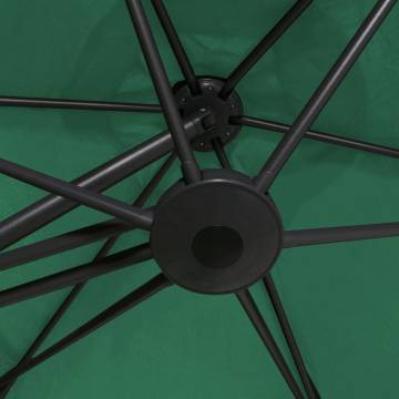 Outdoor Parasol with Steel Pole - 300 cm Green Shade