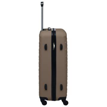 Hardcase Trolley Set 3 pcs Brown ABS - Stylish & Durable Travel